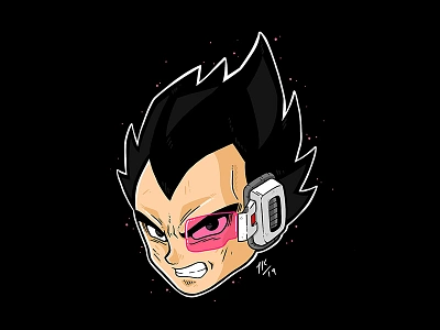 Vegeta anime dragonball dragonball z dragonballz gohan goku ipad app ipad pro art japan manga procreate saiyan vegeta