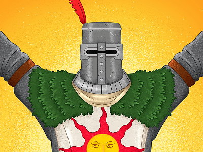 Solaire bonfire dark souls from software game art games gaming minimal praise the sun procreate solaire soulsbourne stipple vector video games