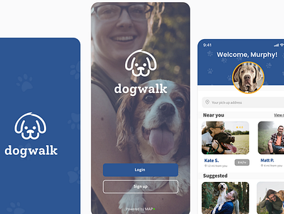 Dog Walking App design mobile product design ui