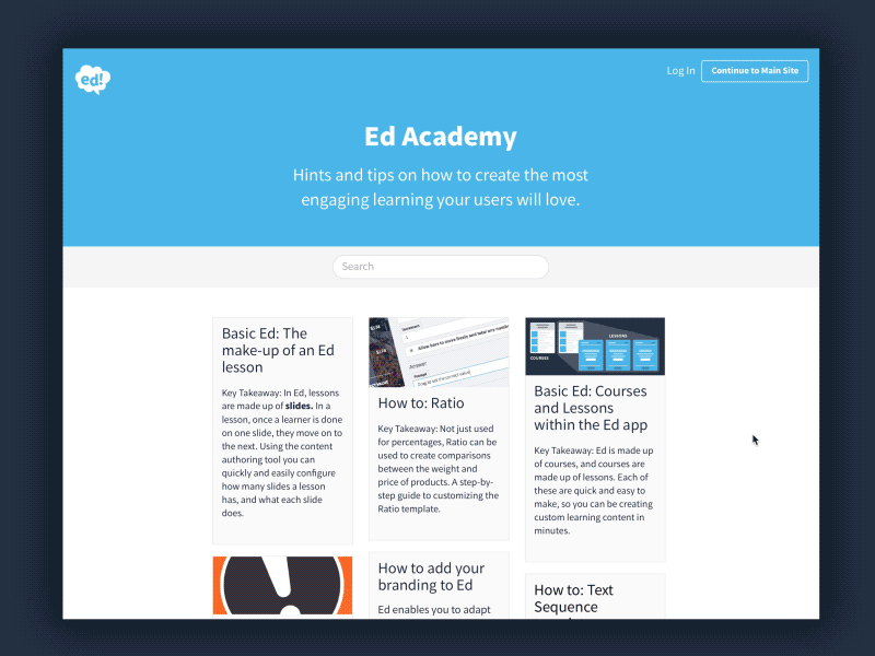 Academy Blog blog design ui web
