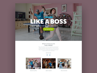 Like A Boss css html landing page web webpage