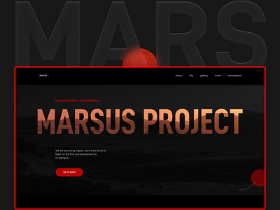 Flights to Mars - Landing Page dark figma future landing page mars minimalist space space flights ui web design