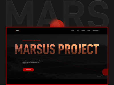 Flights to Mars - Landing Page