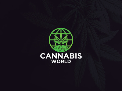 Cannabis World Logo branding cannabis cannabis world logo mari marijuana world