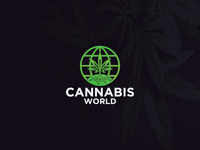 Cannabis World Logo branding cannabis cannabis world logo mari marijuana world