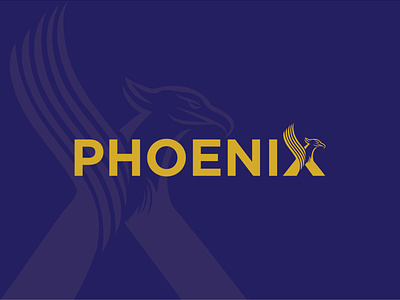Wordmark Logo bird branding logo phoenix phoenix bird word x wordmark
