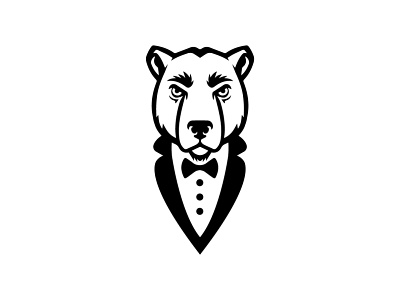 Tuxedo Bear Logo animal animal logo bear bearlogo branding business logo creative design fun game gentle graphic design illustration logo logo maker mascot premium tuxedo vector zishandesign