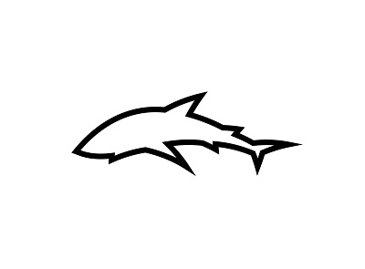 Shark - Sports Logo black and white branding curves design industrial lines logo minimal sports sports logo vector