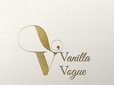 Vanilla Vogue /monogram branding illustration logotype monogram v vanilla vector vogue