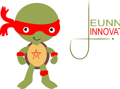 Mascotte_innovation_maroc branding design graphic design illustration innovation jeunesse logotype maroc mascotte turtle vector