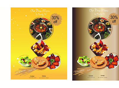 menu branding flyer graphic design illustration menu motion graphics