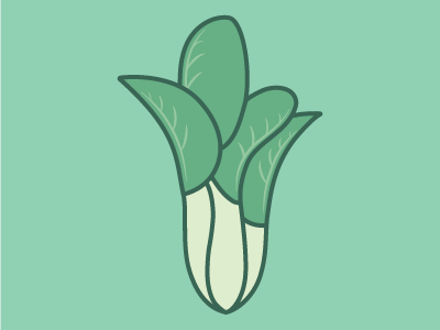 Bok Choy bok choy bokchoy cabbage flat design food illustration illustrator outlines vegetable