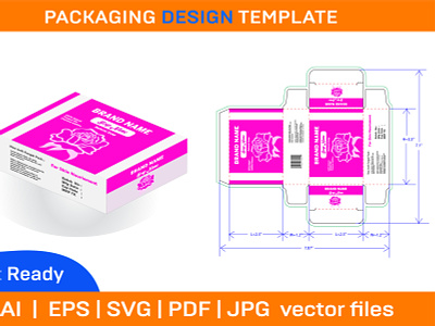 Soap Box Packaging Design Template box box die cut design dieline graphic design packaging packaging design soap vector
