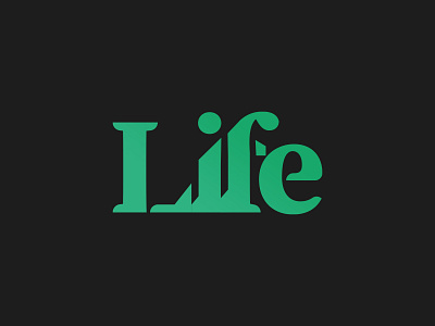 Life logo green life logo minimal text logo type logo
