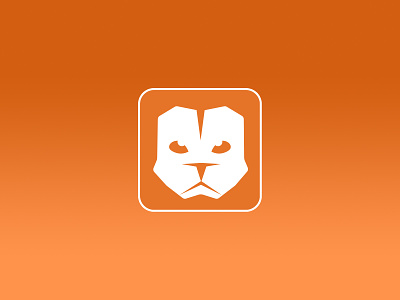 Lion app logo app clean clear design graphic design lion logo minimal minimalistic