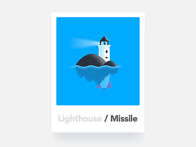 Lighthouse / Missile icon illustration lighthouse missile