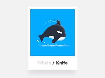 Whale / Knife icon illustration knife whale
