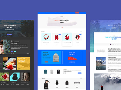 Patagonia UI KIT_examples blue e commerce ecommerce eshop fashion forms input light style ui uikit webdesign