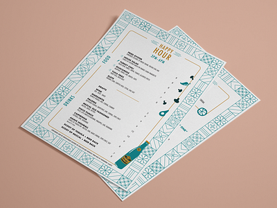 Latin American Restaurant Menu Design | Happy Hour Menu book design branding cover design design digital illustration graphic design illustration logo menu restaurant