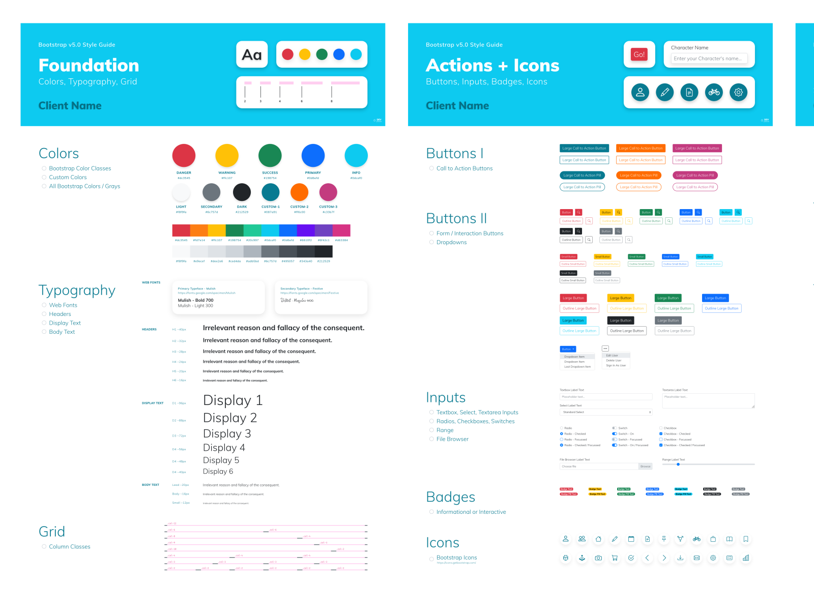 Bootstrap v5.0 Visual Style Guide by Jeannie Stevenson on Dribbble