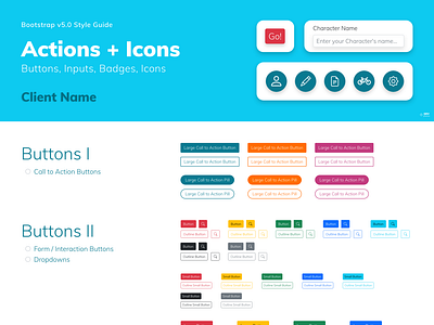 Bootstrap v5.0 Visual Style Guide by Jeannie Stevenson on Dribbble