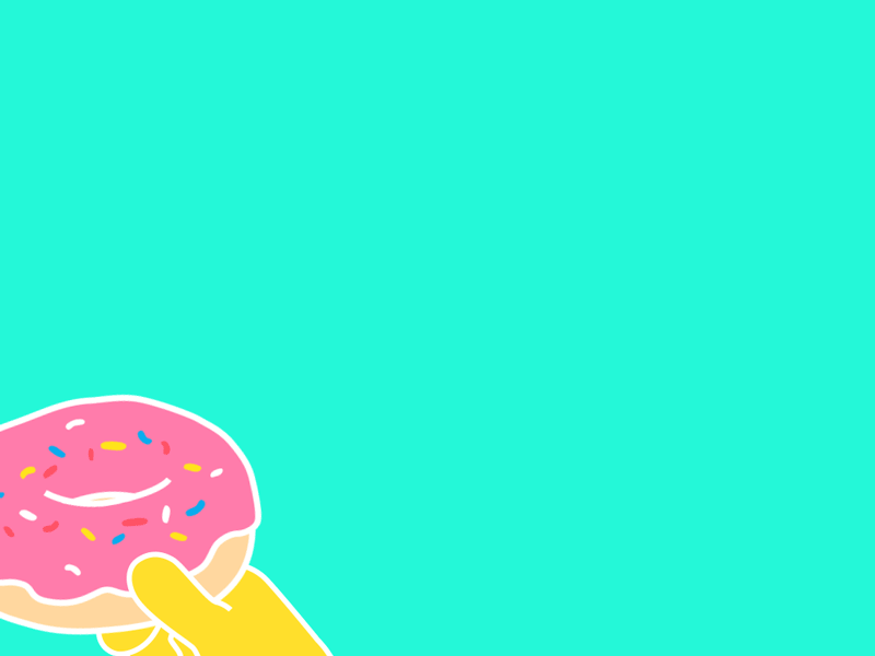 Hello Dribbble cast donut gif shot throw