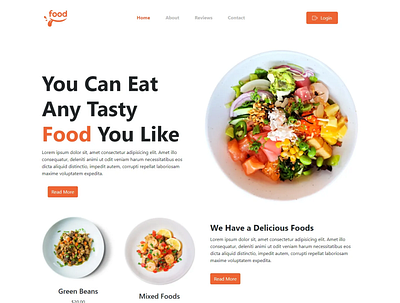 Food delivery - Landing Page-part1 app food graphic design landing page web design website