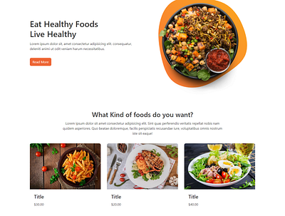 Food delivery - Landing Page-part2 app design website food graphic design landing page web design website