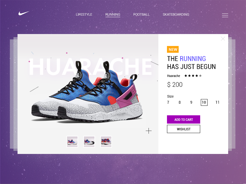 Download Sneaker's product card free psd by KiraSvitlana on Dribbble