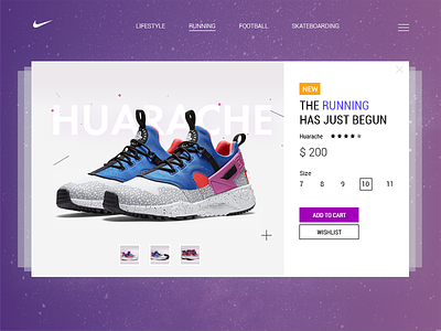 Sneaker's product card free psd card clean color concept free future interface nike psd sneakers ui web