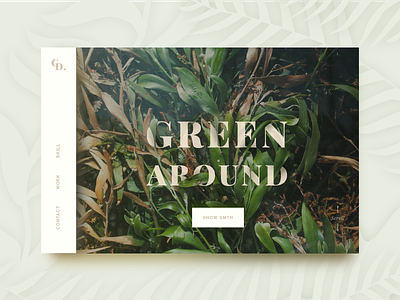 Green Concept concept font green photography plants ui ux web