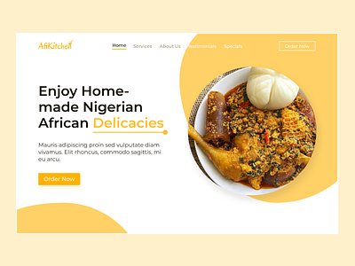 Landing Page for Nigerian Native Foods....