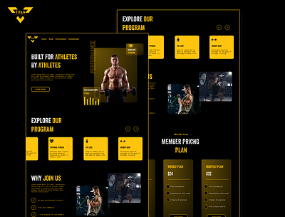 TITAN FITNESS WEBSITE 3d branding fitness graphic design gym titan