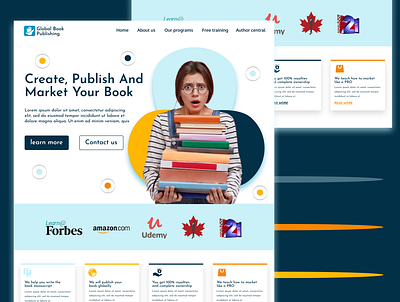 BOOK PUBLISHING WEBSITE book book website bookstore branding design graphic design illustration libary logo publishing readers reading user interface vector