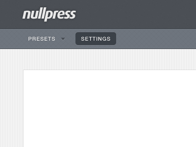 Nullpress buttons gui interface