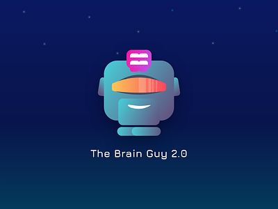 The Brain Guy 2.0 brain dude illustration lego logo space
