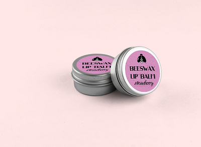 Beeswax lip balm adobe illustrator branding design graphic design graphic desinger illustration label label design logo package packaging vector