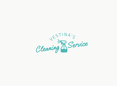 Vestina's cleaning service adobe illustrator branding design graphic design graphic desinger illustration logo vector