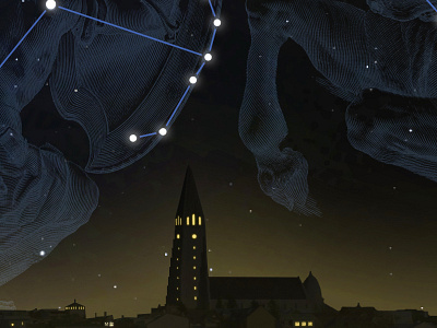 Orion vs Taurus astronomy iceland illustrator orion reykjavik taurus