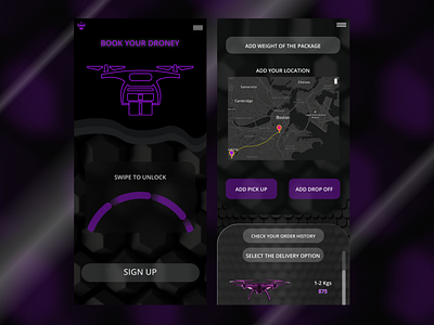 Drone Delivery App app design graphic design icon ui vector