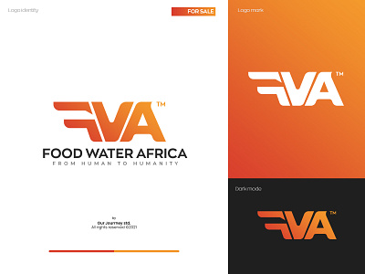 FOOD AND WATER AFRICA - LOGO FOR SALE africa branding food water logo fresh fwa logo vector