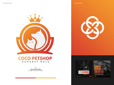 COCO PETSHOP - LOGO IDENTITY branding cat cute design graphic design logo pet petshop vector