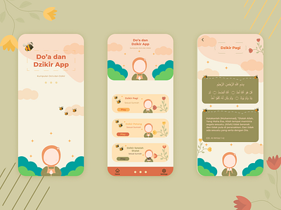 UI Dzikir App app design illustration ui vector