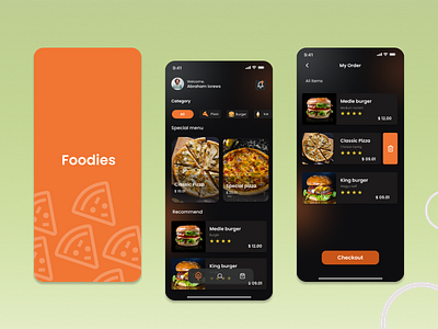 Foodies App design logo ui