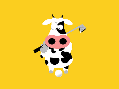 Golfing Cow