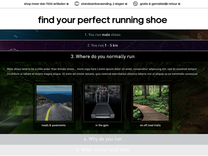 Adidas Productfinder adidas product finder running shoe ui