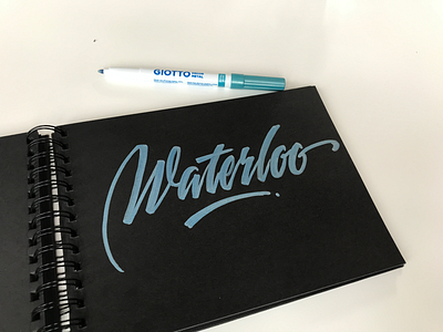 Waterloo brushscript hand writing handwritten