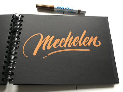 Mechelen brush scrip handwriting