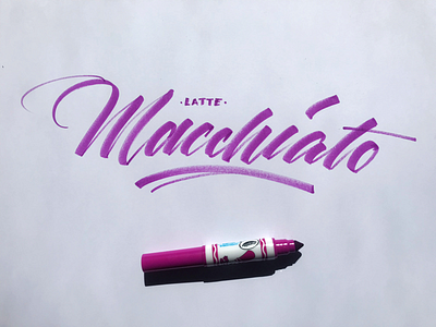 Latte Macchiato brush lettering brushscript hand lettering