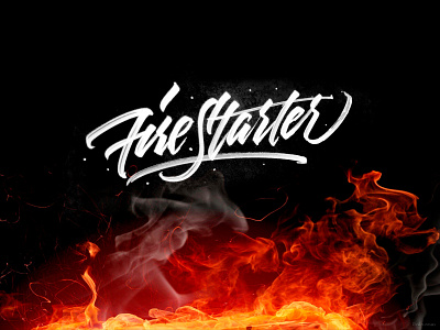 FireStarter brush and ink brush calligraphy brush script hand lettering